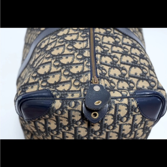 Christian Dior Trotter Canvas Boston Bag Navy Silver Auth EUC 🖤💙 - Picture 6 of 17